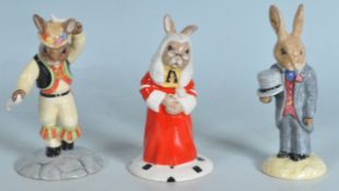 GROUP OF THREE ROYAL DOULTON BUNNYKINS FIGURES.