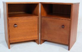 RETRO VINTAGE 1960S TEAKWOOD BEDSIDE CABINETS