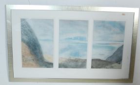 DEREK WILKINSON (BRISTISH 1921-2001) 20TH CENTURY WATERCOLOUR SEASCAPE.