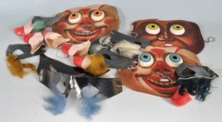 COLLECTION OF EARLY 20TH CENTURY 1930S NOVELTY TOY MASKS