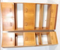 RETRO 1970'S TEAK WOOD UPRIGHT PEDESTAL BOOKCASE