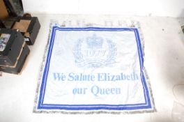 LARGE VINTAGE COMMEMORATIVE ROYAL BANNER