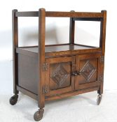 20TH CENTURY MID CENTURY POST WAR OAK TWO TIER TROLLEY