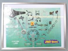 VINTAGE BICYCLES & SPARES - ORIGINAL 1970S ZEUS DEALERSHIP POSTER
