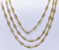 FRENCH 18CT GOLD LONG GUARD CHAIN NECKLACE