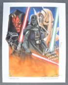 ESTATE OF DAVE PROWSE - STAR WARS - DUAL AUTOGRAPHED ARTWORK