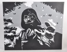 ESTATE OF DAVE PROWSE - FAN ARTWORK - OIL ON CANVAS PAINTING