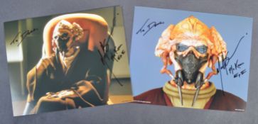 ESTATE OF DAVE PROWSE - STAR WARS OFFICIAL PIX MATT SLOAN SIGNED PHOTOS