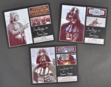 ESTATE OF DAVE PROWSE - STAR WARS - TRILOGY AUTOGRAPH DISPLAYS