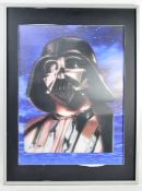 ESTATE OF DAVE PROWSE - LARGE LENTICULAR WALL PICTURE DARTH VADER