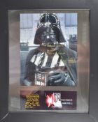 ESTATE OF DAVE PROWSE - SIGNED DARTH VADER PRESENTATION WITH QUOTE