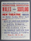 ESTATE OF DAVE PROWSE - 1962 WEIGHTLIFTING POSTER