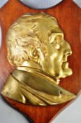 ANTIQUE 19TH CENTURY GILDED METAL DUKE OF WELLINGTON PLAQUE