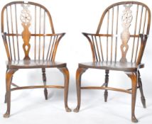 PAIR OF ANTIQUE STYLE WINDSOR CHAIRS BY THOMAS GLENISTER & CO