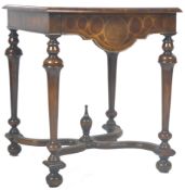 WILLIAM & MARY REVIVAL OYSTER VENEER CENTRE TABLE