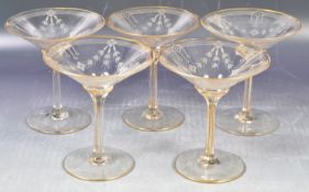 SET OF FIVE BOHEMAIN MOSER MANNER DRINKING GLASSES