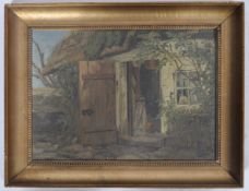ANTHONORE CHRISTENSEN ANTIQUE OIL ON BOARD PAINTING