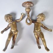 PAIR OF 19TH CENTURY ENGLISH BRONZE CHERUB FIGURES
