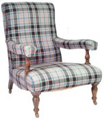 19TH CENTURY VICTORIAN MAHOGANY FRAMED ARMCHAIR