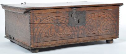 ANTIQUE 17TH CENTURY JACOBEAN OAK BIBLE BOX