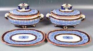 PAIR OF DRESSER FOR WORCESTER AESTHETIC TUREENS