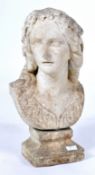 WILLIAM CALDER MARSHALL SCOTTISH MARBLE BUST OF OPHELIA