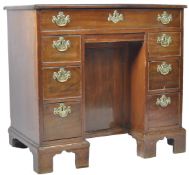 ANTIQUE 18TH CENTURY GEORGIAN MAHOGANY KNEEHOLE DESK