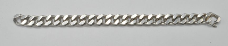 SILVER GENTLEMAN'S FLAT LINK BRACELET