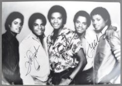 THE JACKSON 5 / THE JACKSONS - MULTI-SIGNED 18X12