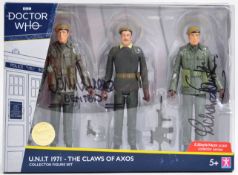 DOCTOR WHO - JOHN LEVENE & RICHARD FRANKLIN - SIGNED ACTION FIGURES