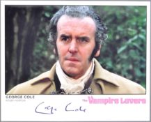 GEORGE COLE - MINDER - HAMMER HORROR - AUTOGRAPHED 8X10