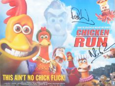 AARDMAN ANIMATIONS - CHICKEN RUN - AUTOGRAPHED MINIPOSTER