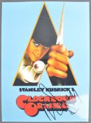 A CLOCKWORK ORANGE - MALCOLM MCDOWELL - AUTOGRAPHED 16X12