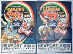 CIRCUS ENIS TOGNI - 1970S - TWO ORIGINAL VINTAGE ADVERTISING POSTERS