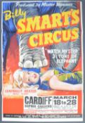 BILLY SMART'S CIRCUS - ORIGINAL 1959 ADVERTISING POSTER