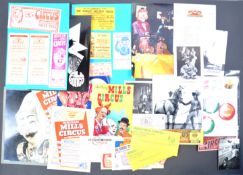 CIRCUS MEMORABILIA - ASSORTED EPHEMERA & MEMORABILIA