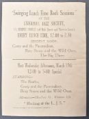 THE BEATLES - SWINGING LUNCH TIME ROCK SESSIONS ORIGINAL LEAFLET