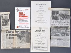 CIRCUS MEMORABILIA - THREE VINTAGE CIRCUS AUCTION CATALOGUES