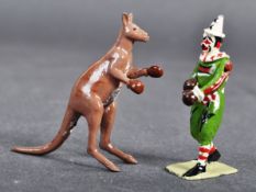 SCARCE VINTAGE BRITAINS BOXING CLOWN & KANGAROO FIGURES