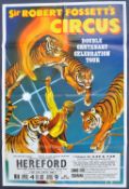 SIR ROBERT FOSSETT'S CIRCUS - 1977 - VINTAGE CIRCUS POSTER