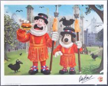 AARDMAN ANIMATIONS - BOB BAKER (WRITER) AUTOGRAPHED OFFICIAL PRINT