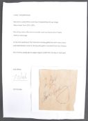 ELVIS PRESLEY (1935-1977) - AUTOGRAPHED ALBUM PAGE WITH PROVENANCE