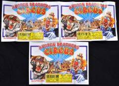 AUSTEN BROS CIRCUS - 1980S - COLLECTION OF ORIGINAL POSTERS