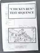 AARDMAN ANIMATIONS - CHICKEN RUN - ORIGINAL 'TEST SEQUENCE' STORYBOARDS