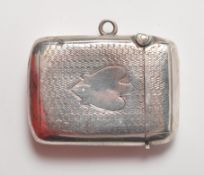 EDWARDIAN JOSEPH GLOSTER SILVER VESTA CASE