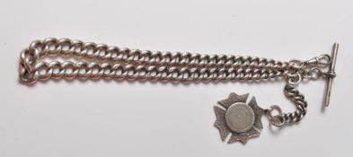 19TH CENTURY VICTORIAN SILVER POCKET WATCH CHAIN