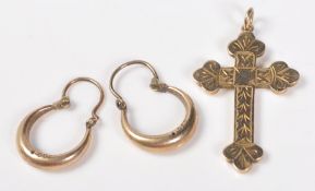 COLLECTION OF STAMPED 9CT GOLD JEWELLERY.