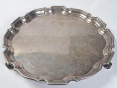 SILVER SALVER HALLMARKED FOR BIRMINGHAM 1935.