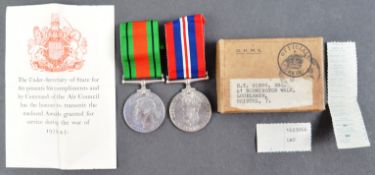 WWII SECOND WORLD WAR MEDAL PAIR IN ORIGINAL BOX