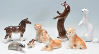 COLLECTION OF VINTAGE 20TH CENTURY CERAMIC ANIMAL FIGURINES